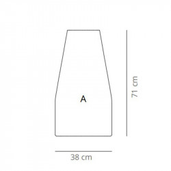 Mesa de diseño circular Burin de Viccarbe ficha técnica de la base| Aiure