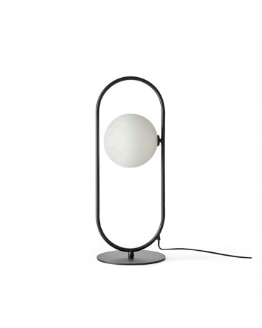 Lámpara de sobremesa con pantalla redonda Abbacus color negro | Aiure