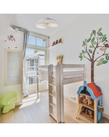 Ventilador de techo blanco HIMALAYA Mini en una habitación infantil | Aiure