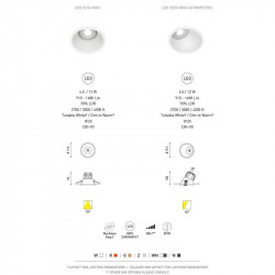 Ficha técnica del downlight LED Lex Eco Mini de Arkoslight | Aiure