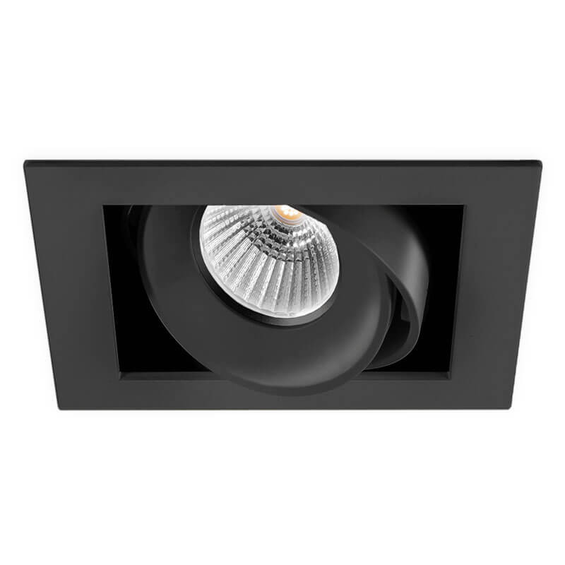Foco LED empotrable Orbital Mini negro de Arkoslight | Aiure