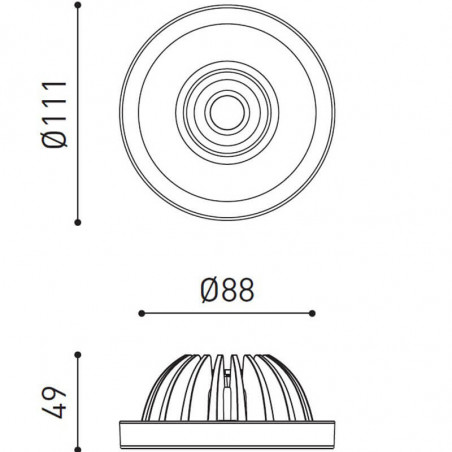 Dimensiones de la lámpara LED Lark 111 de Arkoslight | Aiure