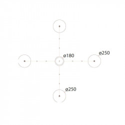 Dimensiones de la lámpara Orion de Mantra | AiureDeco
