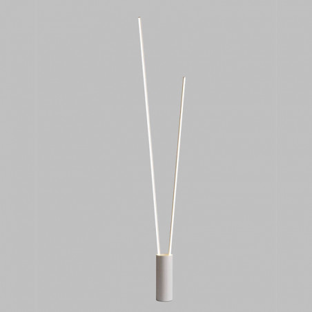 Lámpara de pie de Mantra Vertical blanca sobre fondo gris | Aiure