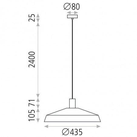 Dimensiones de la lámpara de techo Evelyn de ACB | Aiure