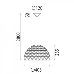 Dimensiones de la lámpara de techo Evens de ACB | Aiure