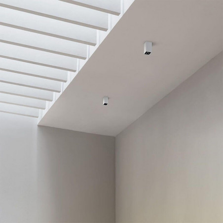 2 plafones LED Black Foster Surface blancos de Arkoslight en techo | Aiure