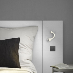 Aplique interior Dream Recessed blanco en dormitorio | Aiure