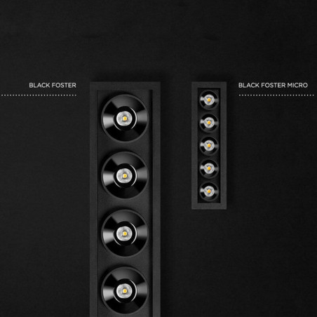Comparativa entre el downlight Black Foster y Black Foster Micro de Arkoslight | Aiure
