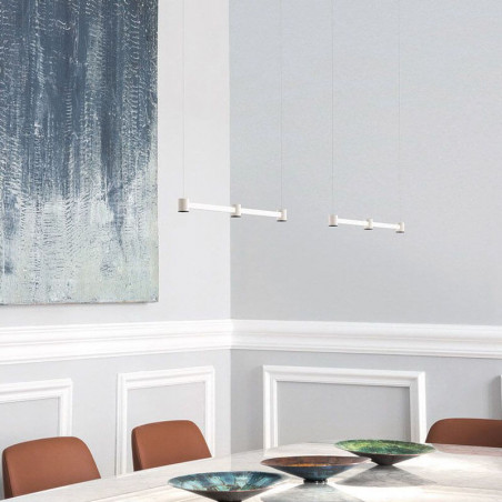 Lámpara de techo Art Direct & Indirect iluminando mesa de comedor Arkoslight | Aiure