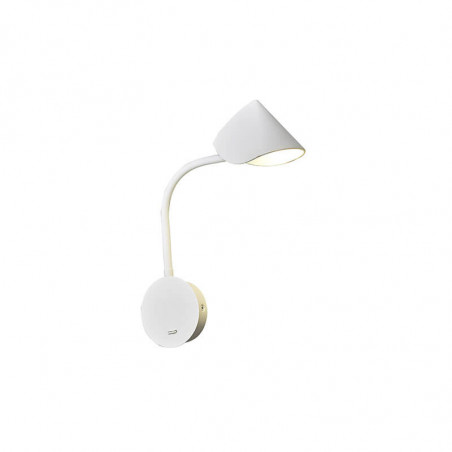 Aplique de interior LED minimalista Goa de Mantra blanco | Aiure