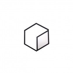 Plafón aplique LED forma de cubo Kubick de Mantra negro 26W | Aiure
