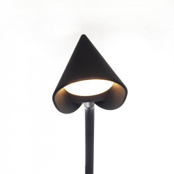Aplique LED minimalista 7W Capuccina de Mantra negro visión lateral| Aiure
