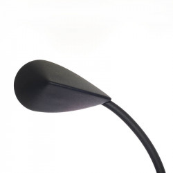 Aplique LED minimalista 7W Capuccina de Mantra negro visión lateral| Aiure