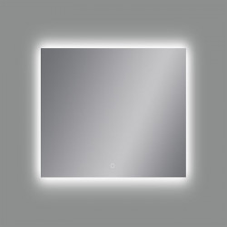 Espejo rectangular con luz LED Estela de ACB 80cm sobre fondo gris | Aiure
