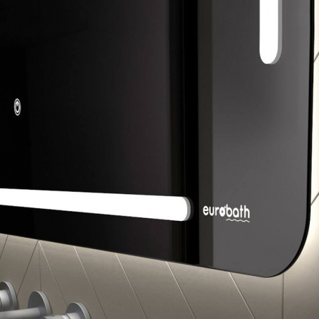 Detalle del espejo LED Satuna de Eurobath | Aiure