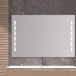 Espejo LED de pared Creta de Eurobath en un cuarto de baño | Aiure
