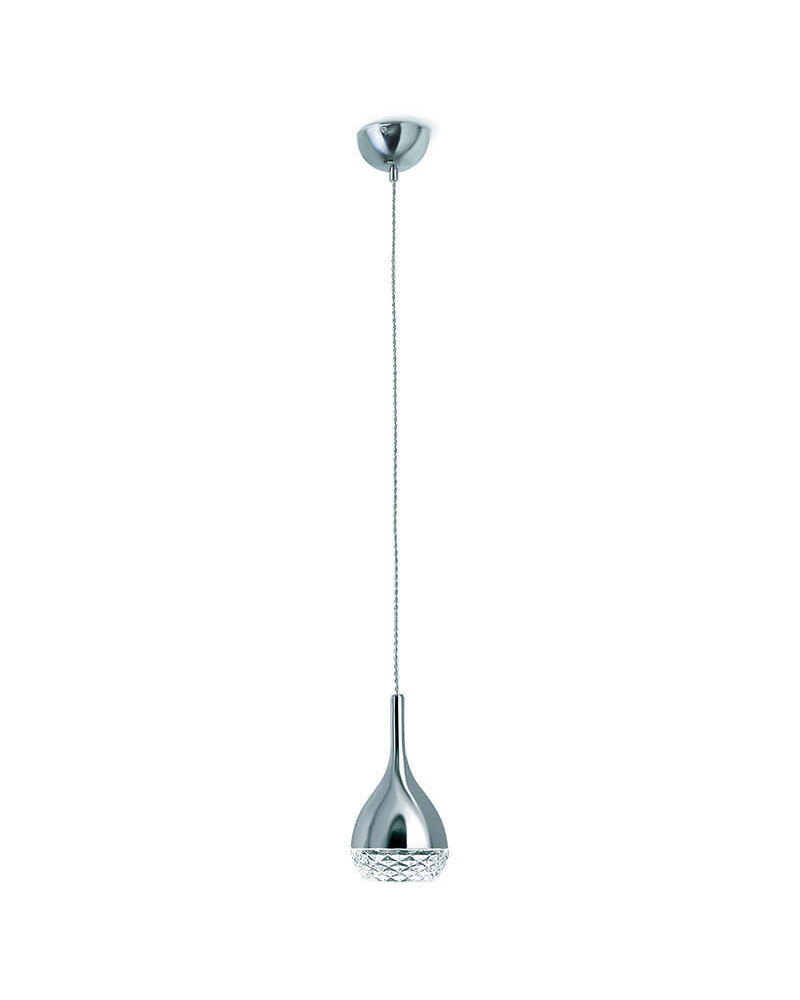 Khalifa lampe pendante 1 lumière de Mantra, couleur argentée | Aiure