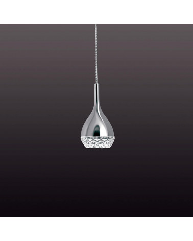 Khalifa lampe pendante 1 lumière, couleur argent photo ambiance | Aiure