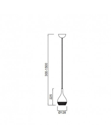 Khalifa lampe pendante 1 lumière de Mantra, caractéristiques techniques | Aiure