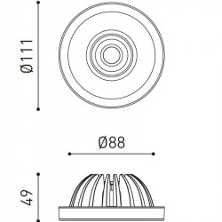 Dimensions de la lampe à LED Lark 111 d'Arkoslight | Aiure
