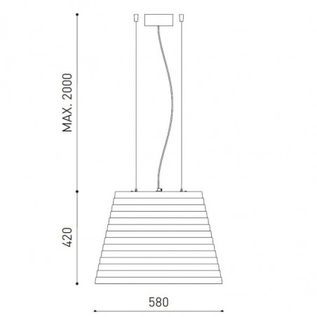 Dimensions de la lampe de plafond Brigit par Arkoslight | Aiure