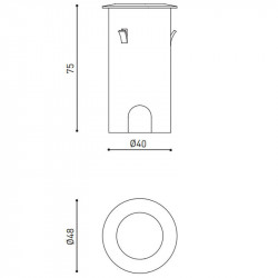 Dimensions de la balise Step par Arkoslight | Aiure
