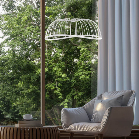 Lampe Celeste blanche en terrasse. Mantra | Aiure