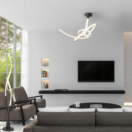 Plafonnier à LED 60W Armonia de Mantra dans un salon | Aiure