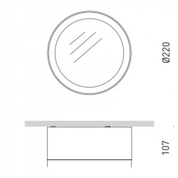 Dimensions du downlight Arkoslight Stram Surface | Aiure