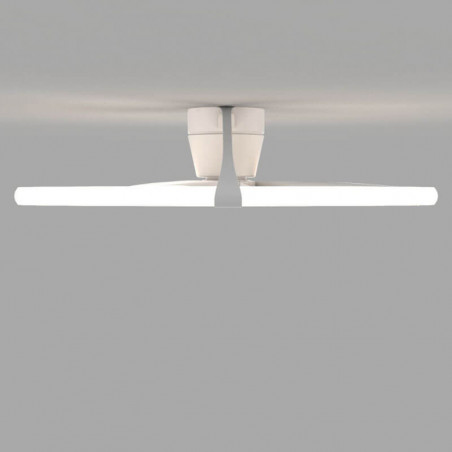 Profile du ventilateur de plafond Nepal blanc avec lumière LED de Mantra | AiureDeco