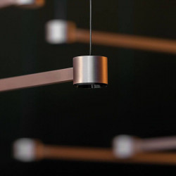 Détails de la lampe Art Direct & Indirect cylindre couleur cuivre | Aiure