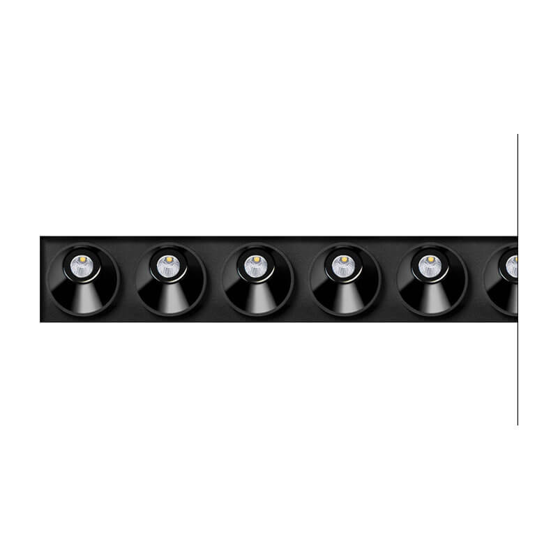 Black Foster Asymmetric Trimless 10 downlight LED noir d'Arkoslight | Aiure