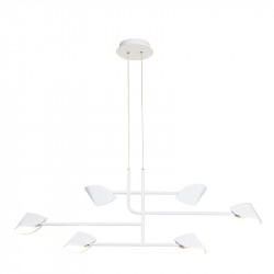 Lampe pendante minimaliste avec 6 lumières Capuccina de Mantra blanche | Aiure