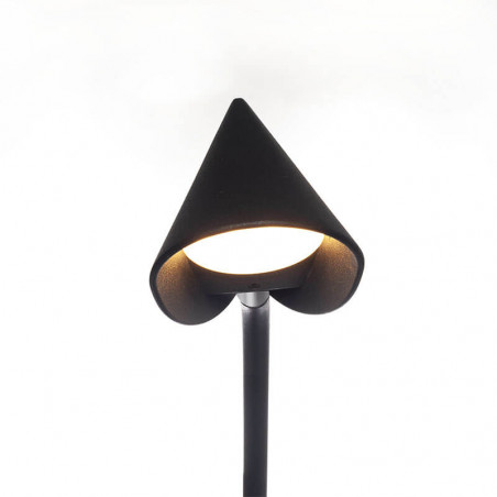 Applique LED minimaliste 7W Capuccina de Mantra noire vue laterale| Aiure