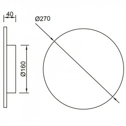 Dimensions de l'applique et plafonnier Bora Bora 16W de Mantra | Aiure
