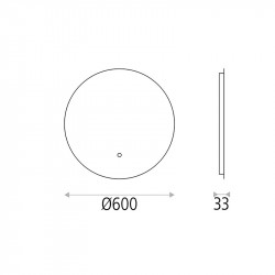 Miroir circulaire LED design Bari de ACB 60cm fiche technique | Aiure
