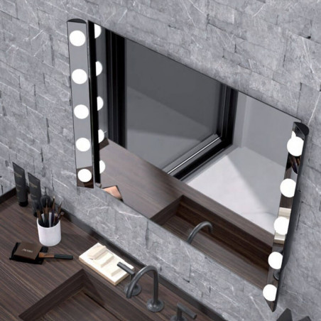 Miroir LED Hollywood d'Eurobath dans une salle de bain | Aiure