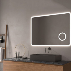 Miroir grossissant à LED Palau d'Eurobath dans une salle de bain | Aiure