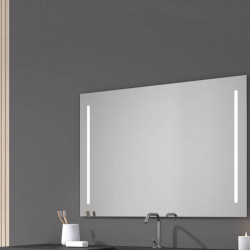 Miroir design avec éclairage LED frontal Bali d'Eurobath dans une salle de bain | Aiure