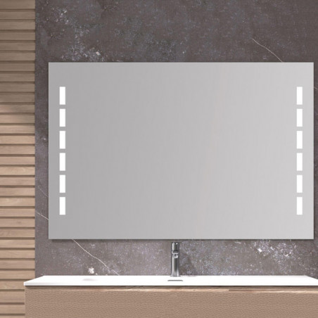 Miroir mural LED Creta d'Eurobath dans une salle de bain | Aiure