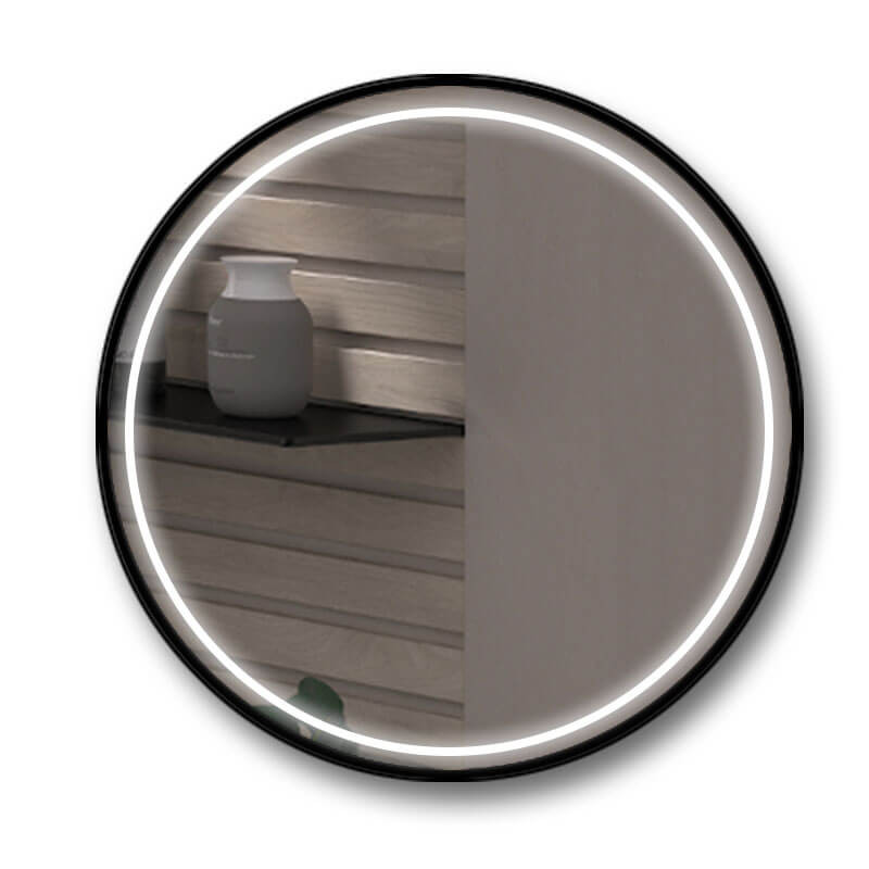 Miroir LED avec cadre noir Caicos  d'Eurobath | Aiure