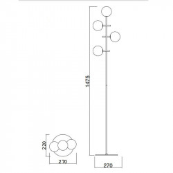 Lampadaire Cellar de Mantra fiche technique| Aiure