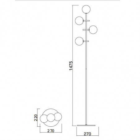 Lampadaire Cellar de Mantra fiche technique| Aiure