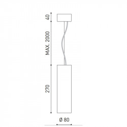 Dimensions de la lampe Arkoslight Scope 27 | Aiure