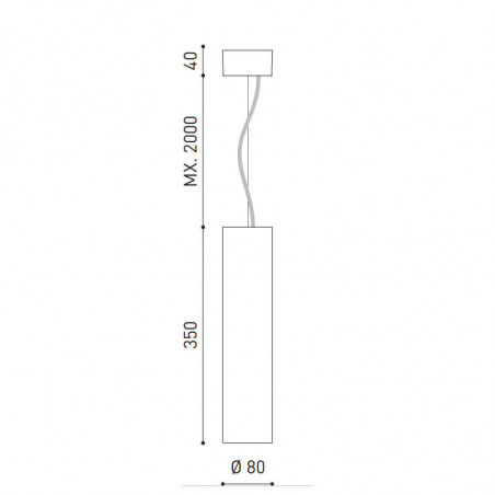 Dimensions du plafonnier Scope 35 par Arkoslight | AiureDeco